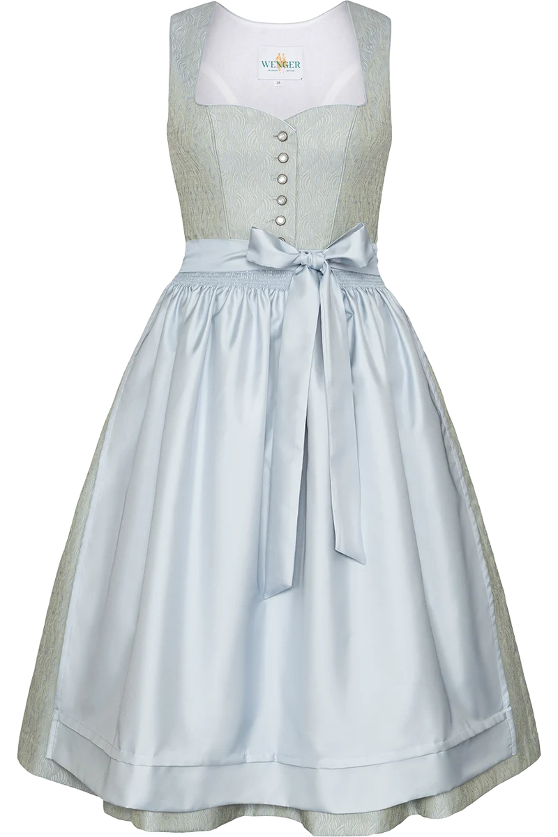 Midi-Dirndl mit Wellenmuster