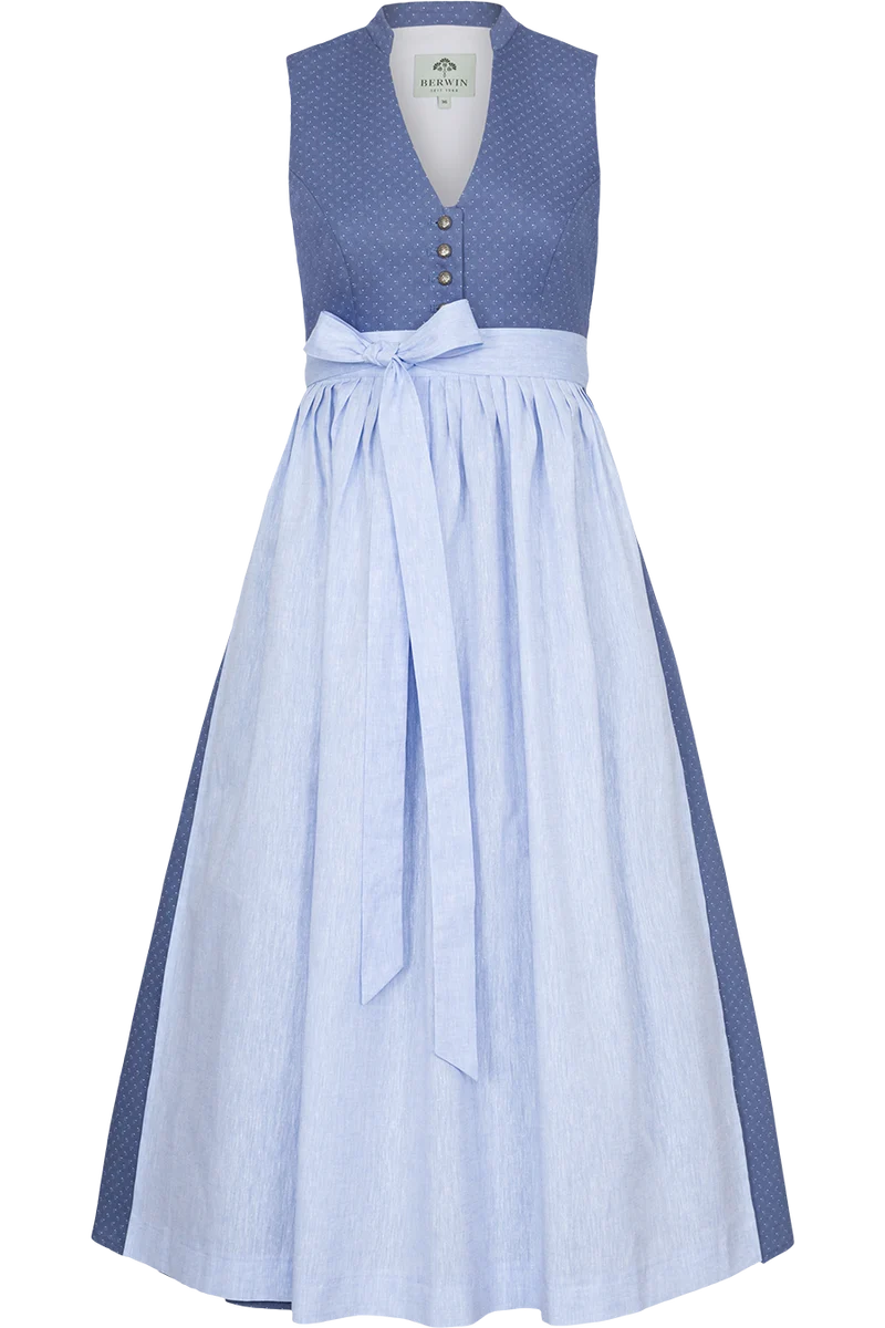Umstandsdirndl aus Baumwolle lang