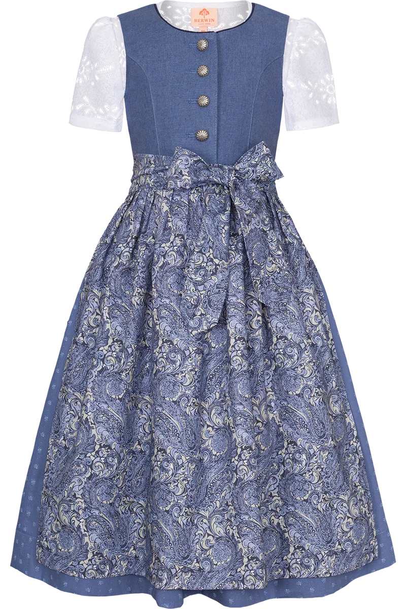Kinderdirndl Leinen mit Bluse