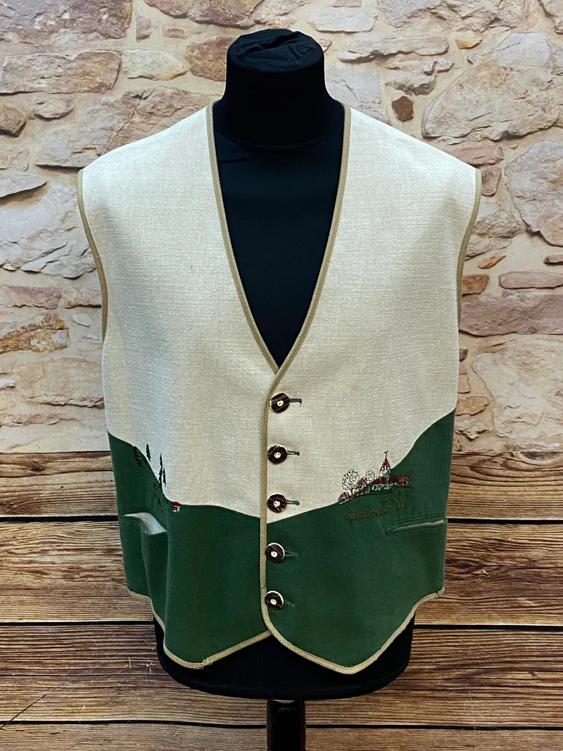 Vintage Trachtenweste Herren Althorn Gr. 52 – bestickt & klassisch
