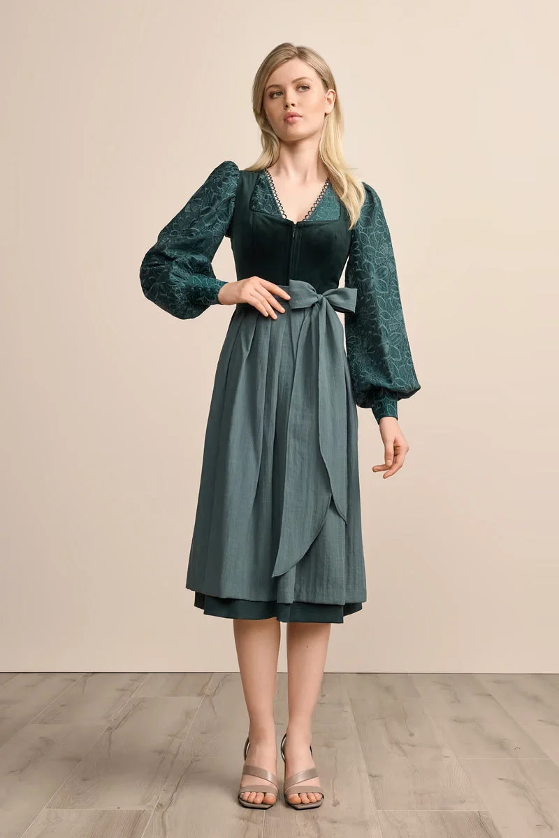 Kruger Long Dirndl 2pcs. 70cm "Valera" green
