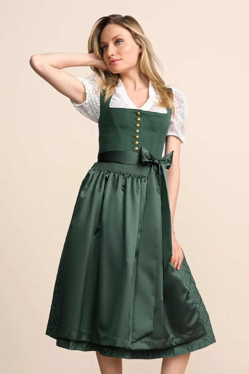 Kruger Long Dirndl 2pcs. 70cm "Masha" green