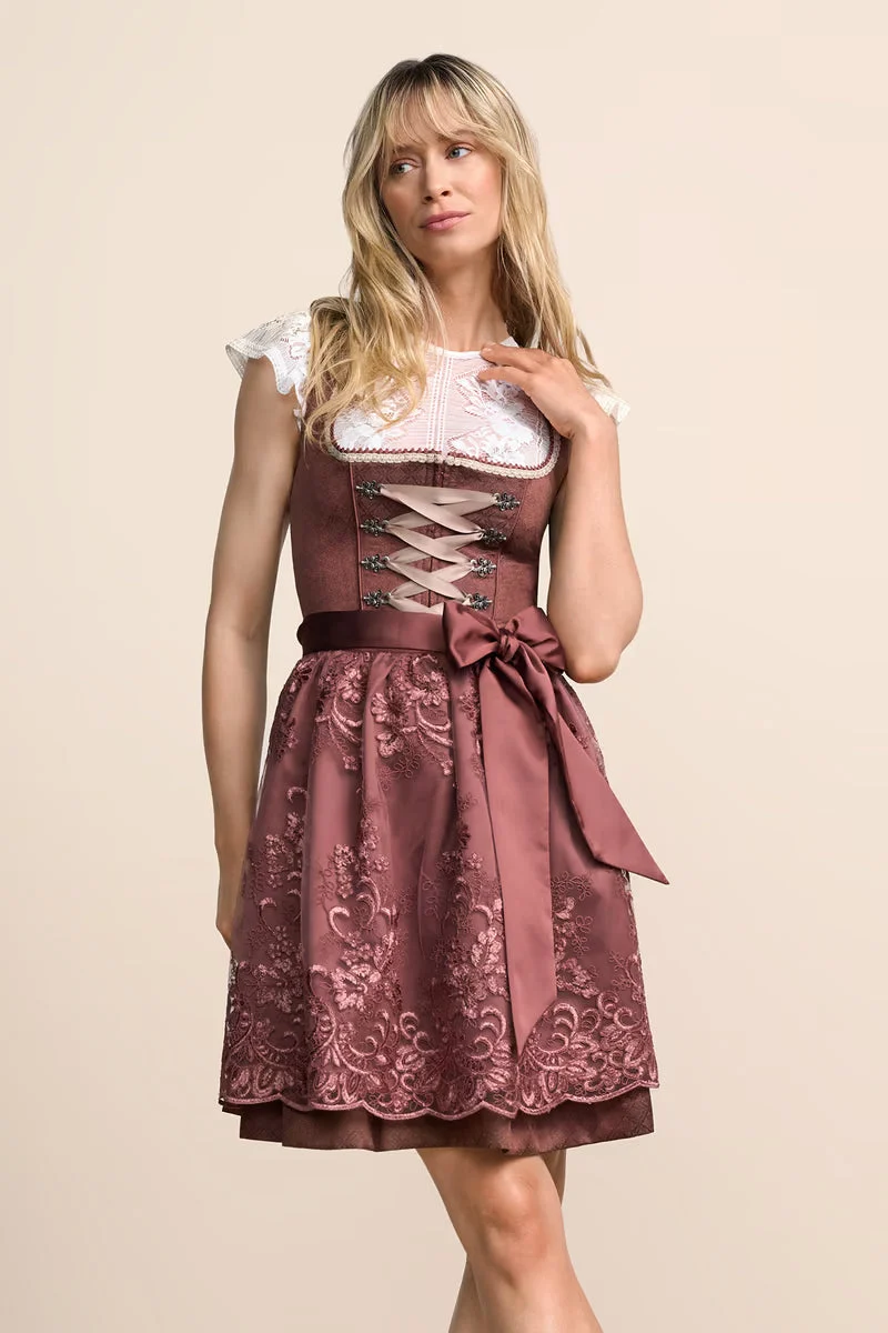 Kruger Mini Dirndl 2pcs. 50cm "Nevaeh" red