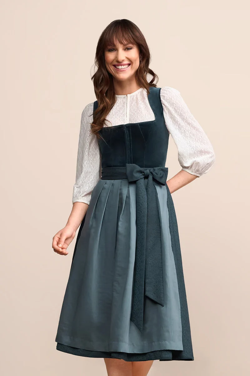 Kruger Long Dirndl 2pcs. 70cm "Lynette" green