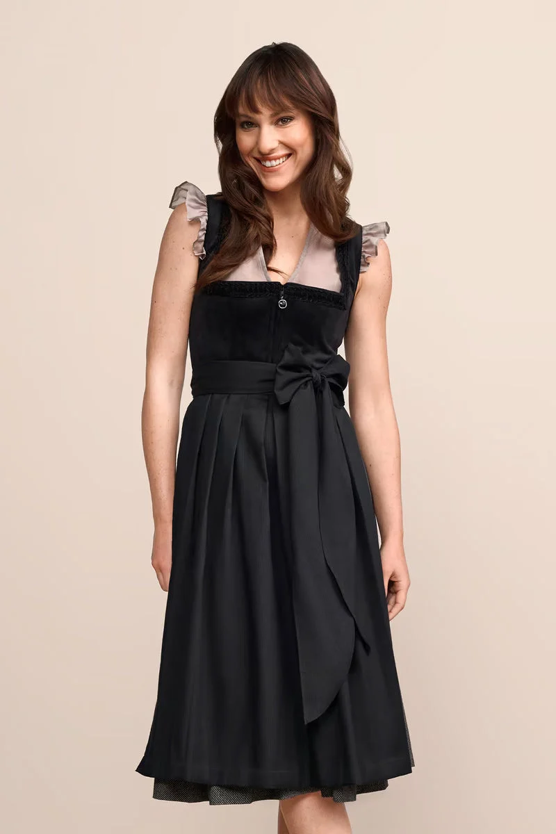 Kruger Long Dirndl 2pcs. 70cm "Velia" black