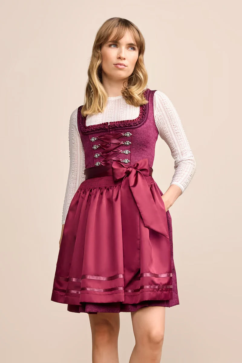 Kruger Thialda Mini Dirndl, Red — 50cm 2pc Set
