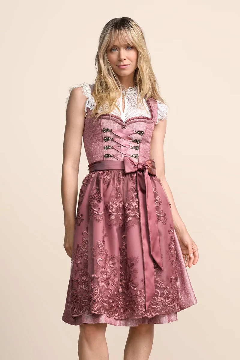 Kruger Midi Dirndl 2pc 60cm "Serenai" pink