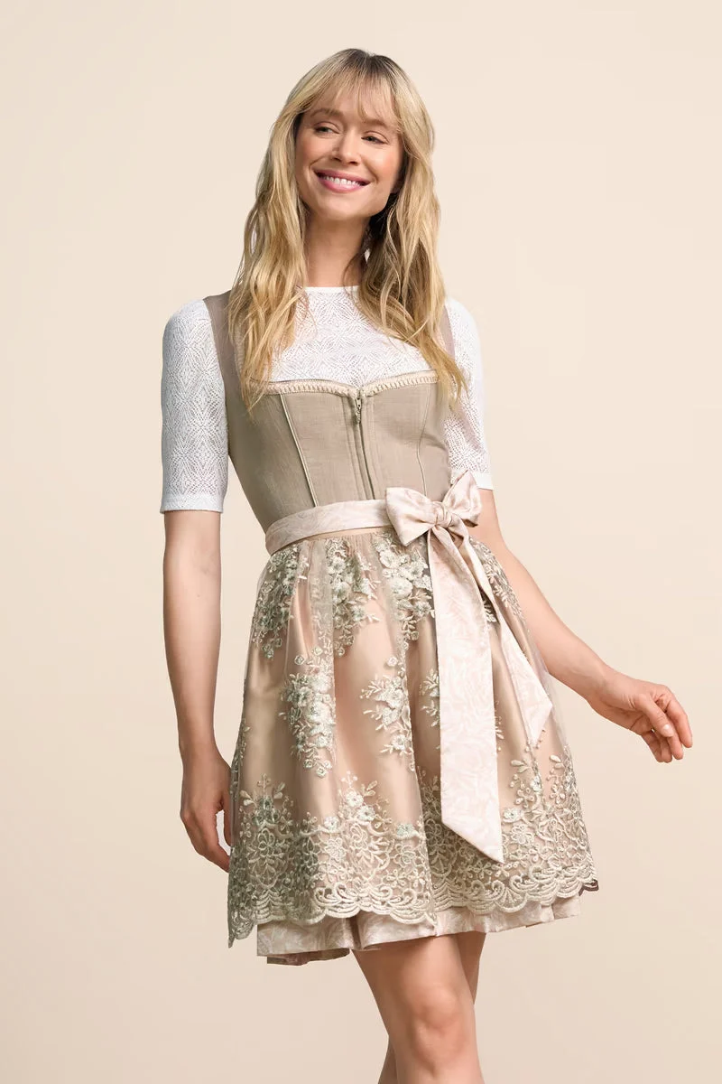 Kruger Mini Dirndl 2pc 50cm "Vivianna" brown