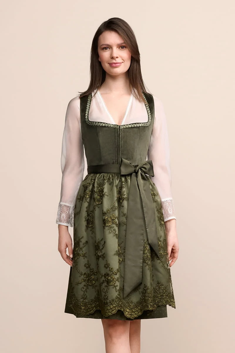 Kruger Midi Dirndl 2pcs. 60cm "Yosie" green