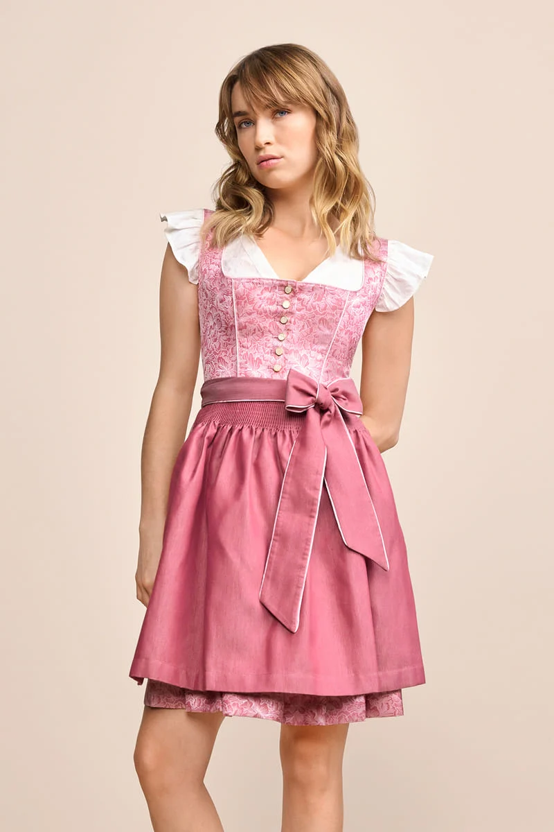 Kruger Mini Dirndl 2pc 50cm "Joulie" rosa