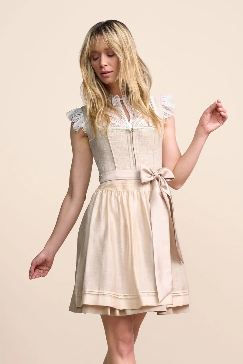 Kruger Mini Dirndl 2pc 50cm "Zarina" beige (36)