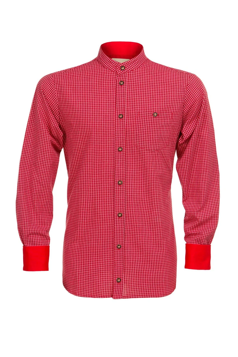 KAROHEMD SLIMFIT ROT