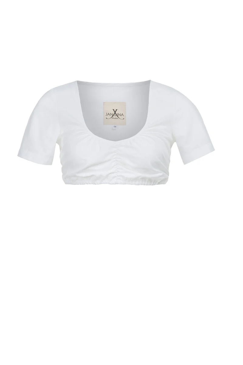 BW DIRNDLBLUSE BASIC WEISS 3/4 ARM