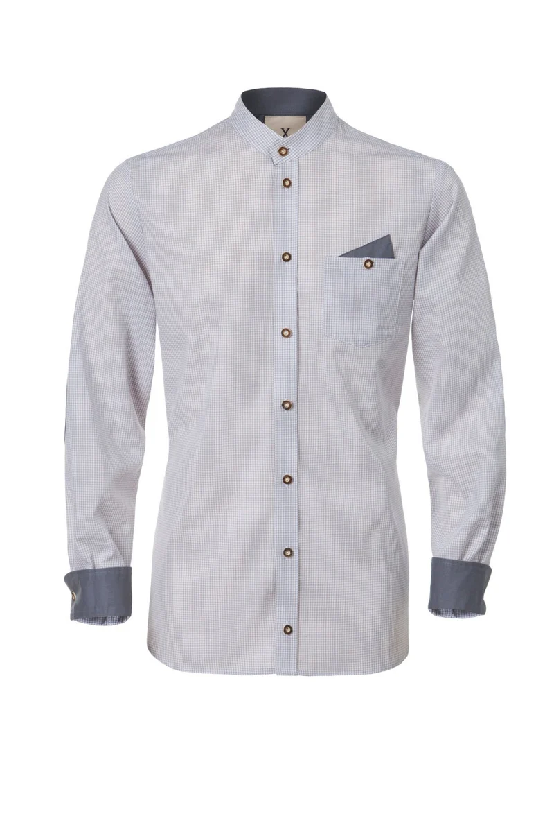 KAROHEMD SLIMFIT GRAU
