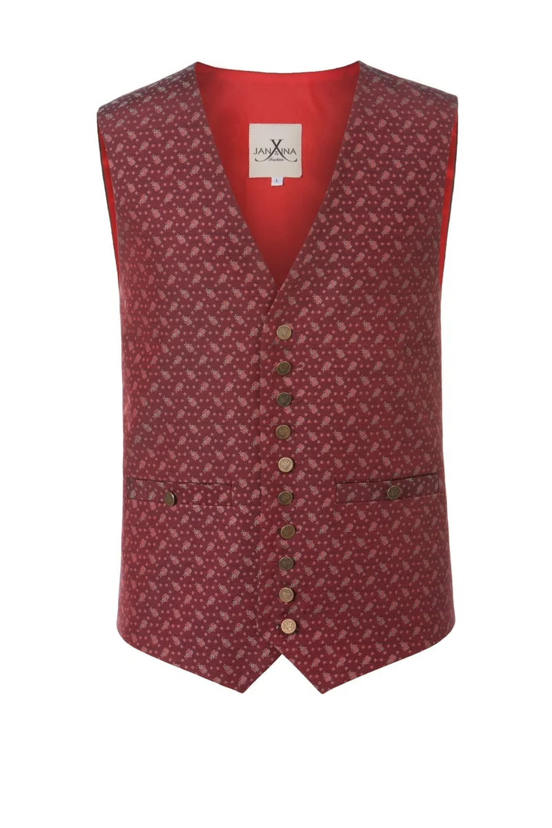 JACQUARDWESTE FLOWER ROSTROT