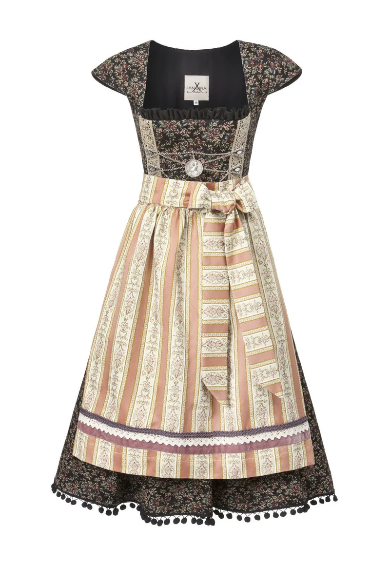DIRNDL VINTAGE GOBELIN SCHWARZ/ ROSA