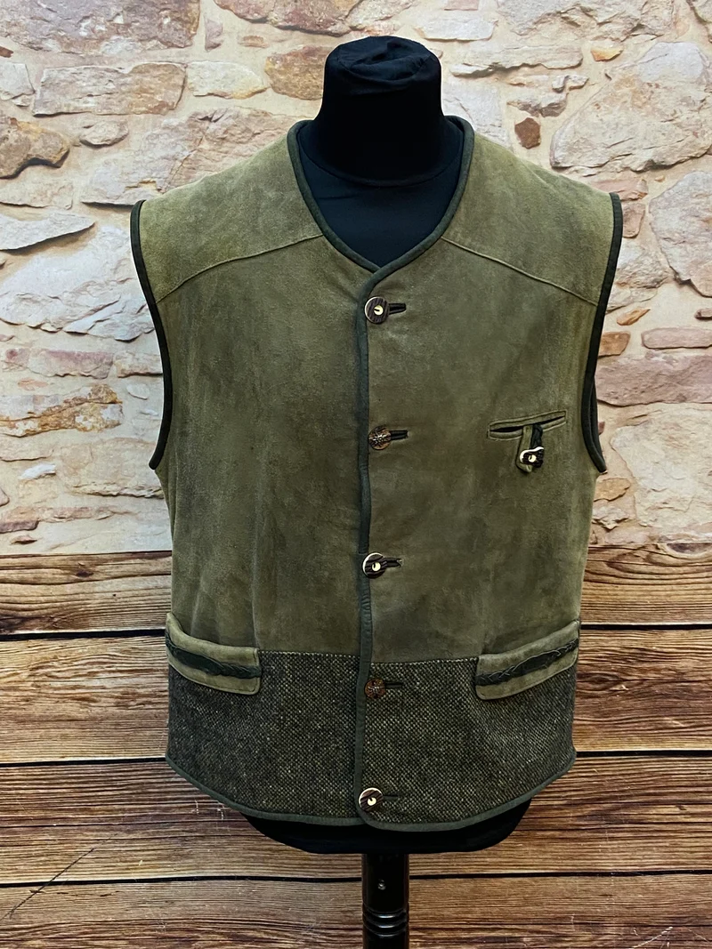 Vintage Trachtenweste Grün Gr. 50 – Distler Originals (Sale)