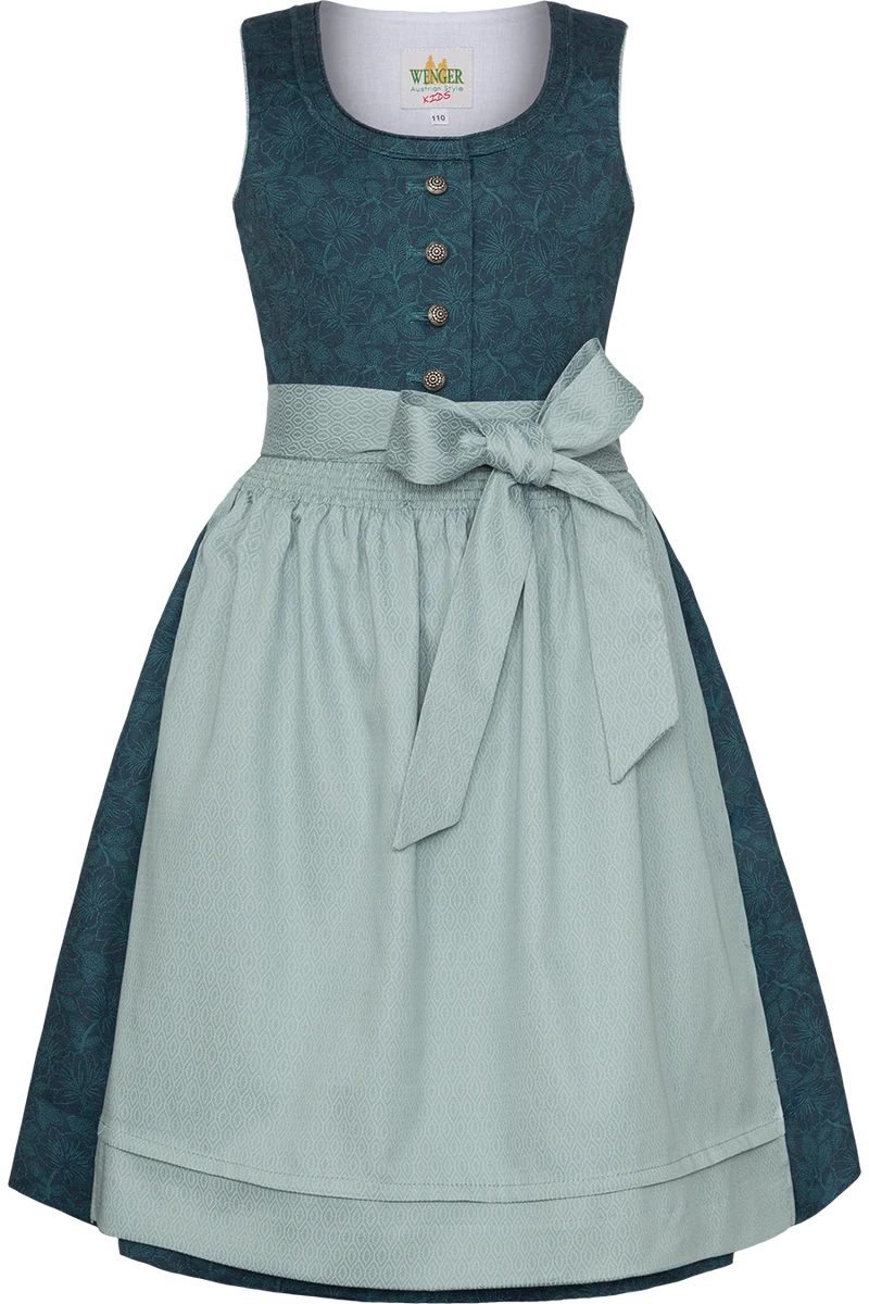 Kinder-Baumwolldirndl mit Blumenmuster