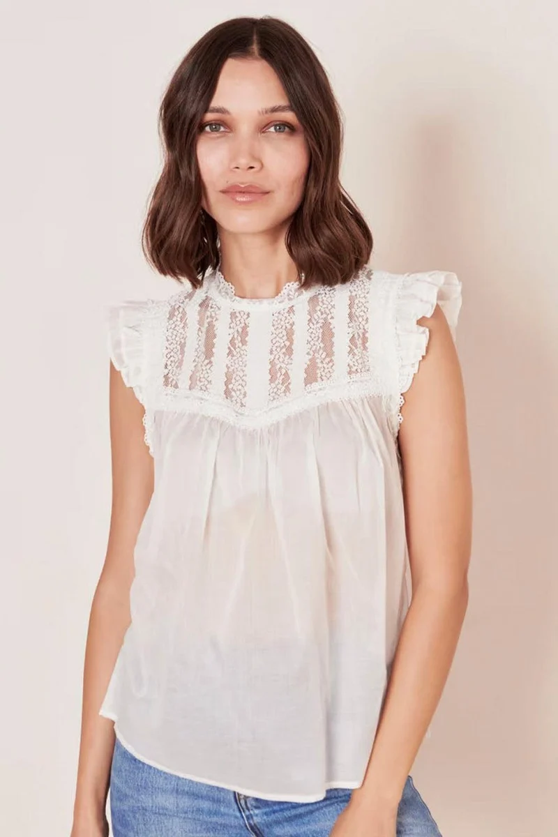 Trachtenbluse Donna ecru