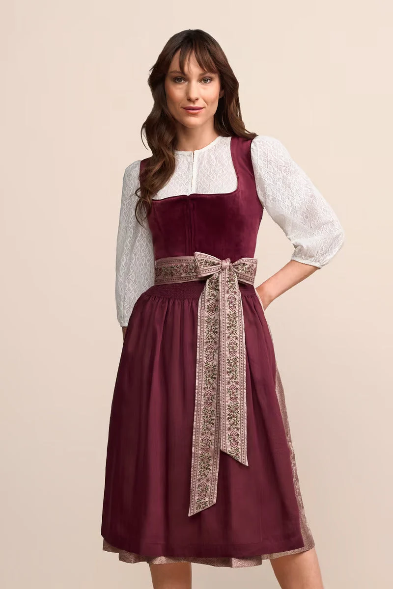 Kruger Long Dirndl 2pcs. 70cm "Elaina" red (36)