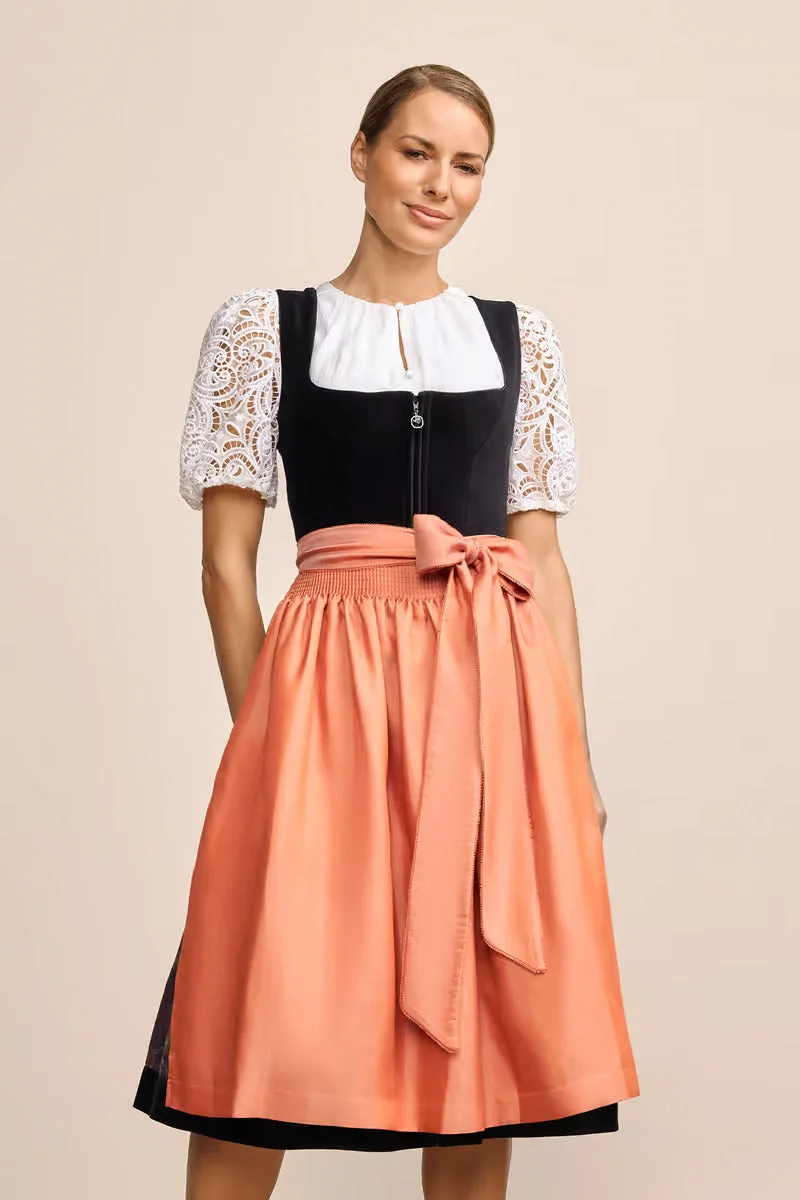 Kruger Long Dirndl 2pcs. 70cm "Jacinta" black (size 36)