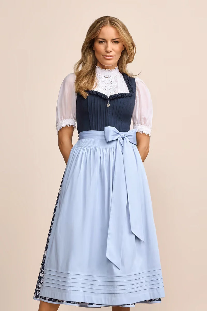 Kruger Long Dirndl 2pcs. 80cm "Solenne" blue