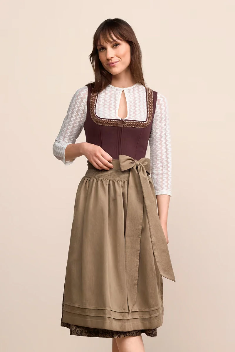 Kruger Long Dirndl 2pcs. 70cm "Janey" purple