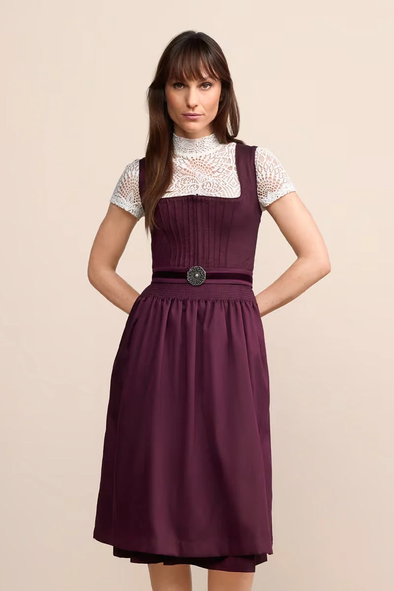Kruger Long Dirndl 2pcs. 70cm "Cinja" maroon