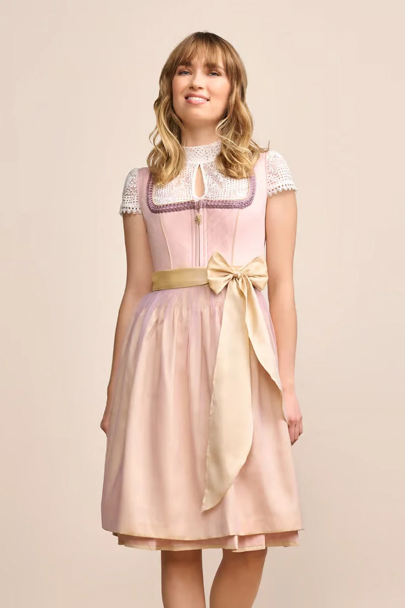 Kruger Midi Dirndl 2pcs. 60cm "Jiska" pink (size 34)