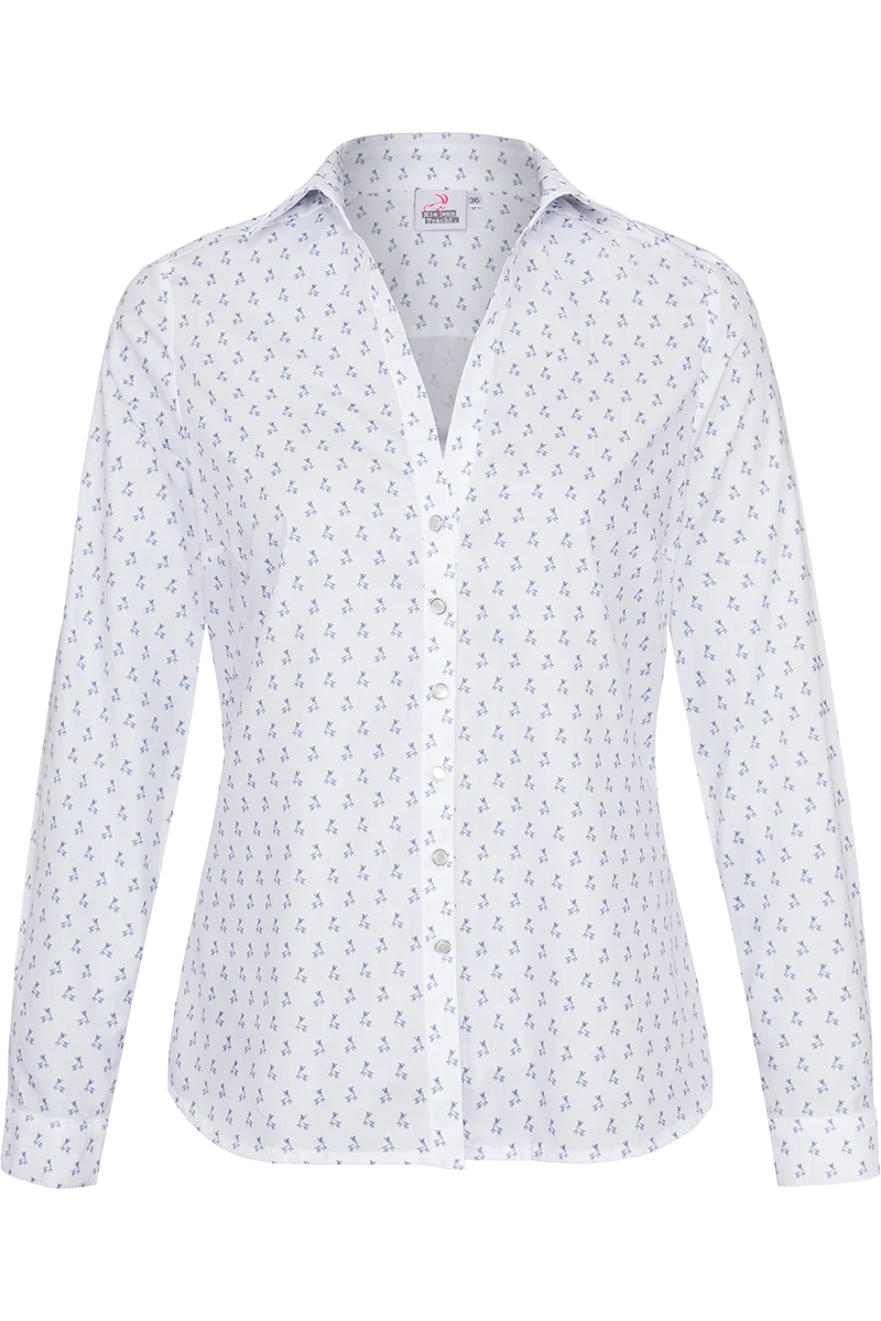 Damen Trachtenbluse mit Hirschdruck