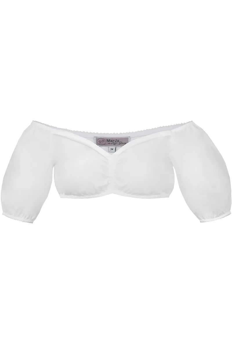 Carmendirndlbluse schulterfrei mit Herzausschnitt