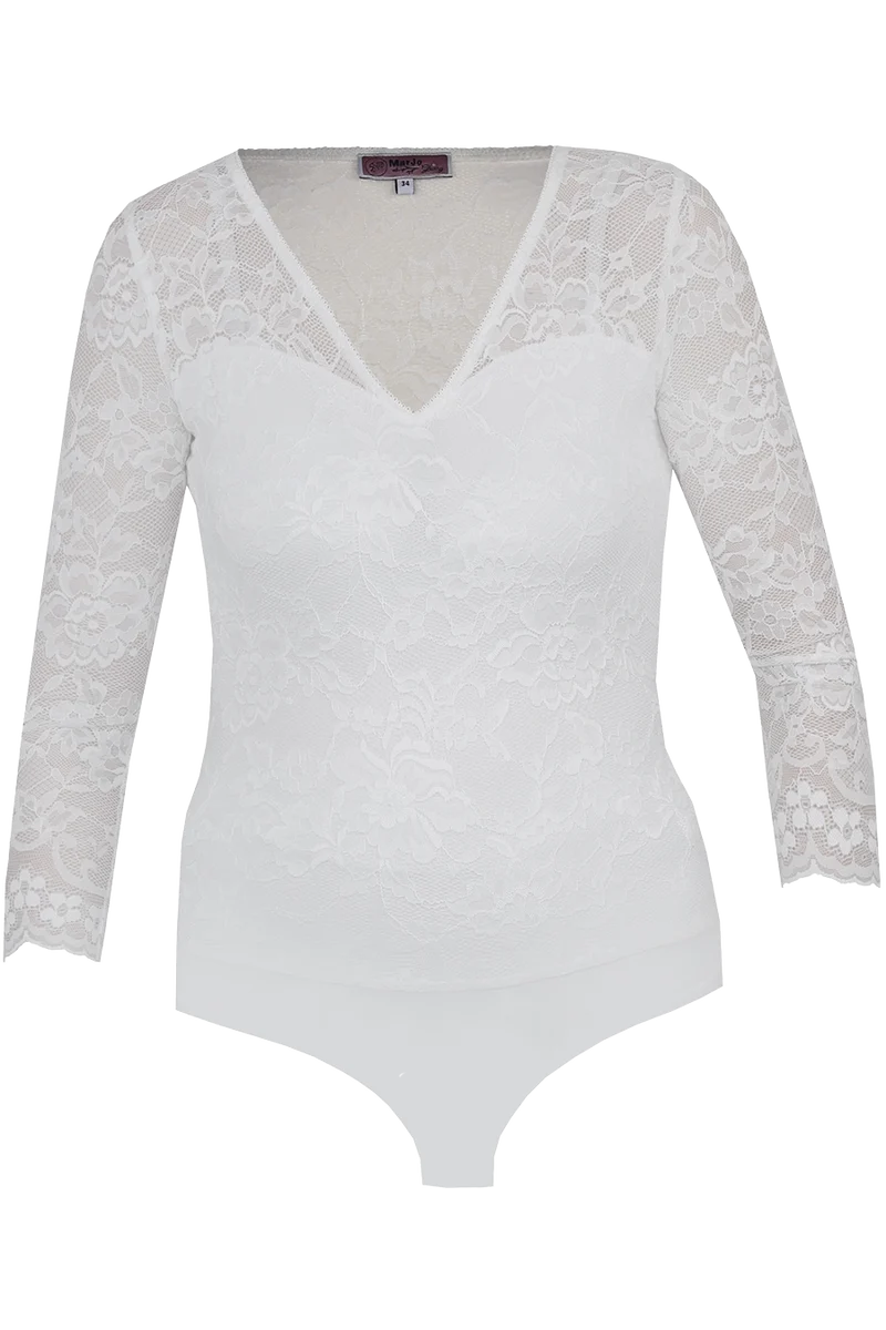 Damen Trachtenbody Spitze mit 3/4-Arm