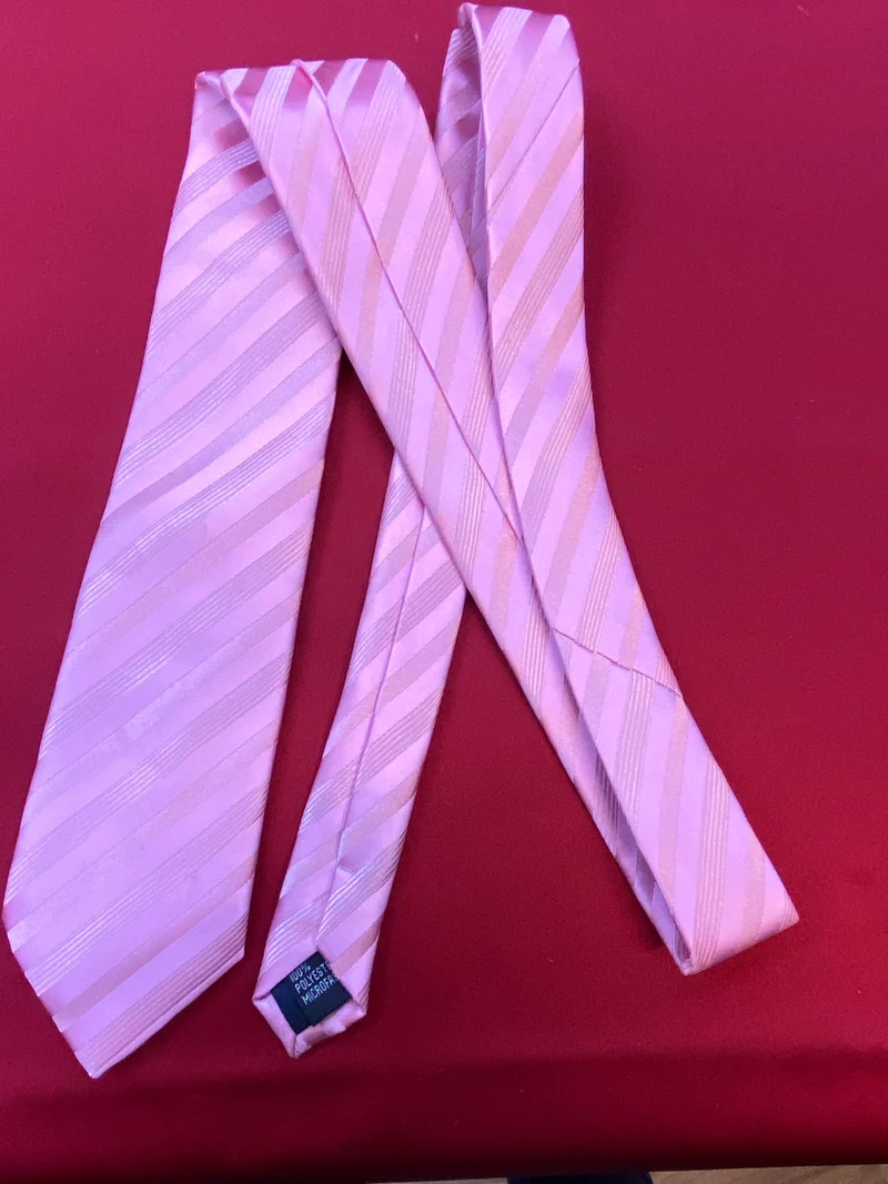 Jungen Krawatte rosa gestreift – festliche Kinderkrawatte Kommunion