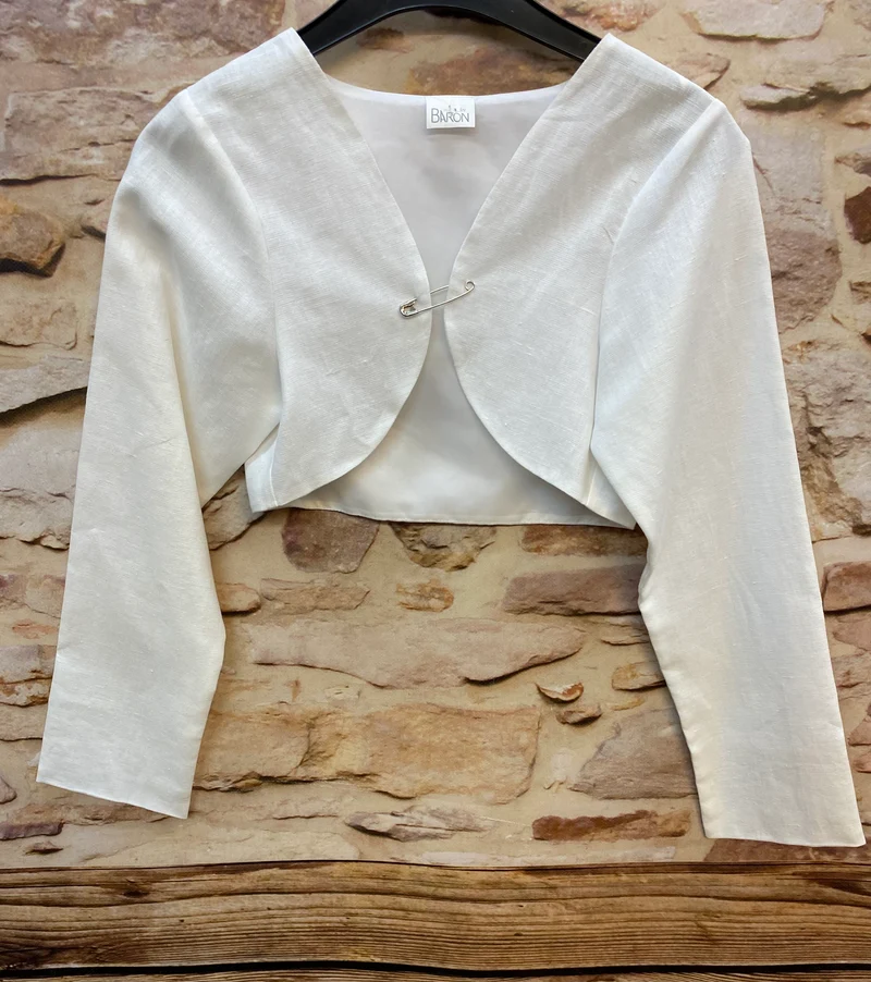 Kommunionjacke Mädchen Weiß Bolero Gr. 158