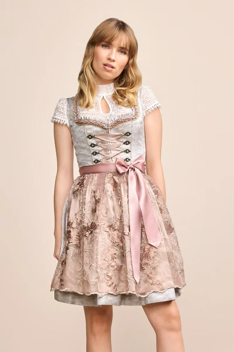 Kruger Mini Dirndl 2pcs. 50cm "Emilija" gray