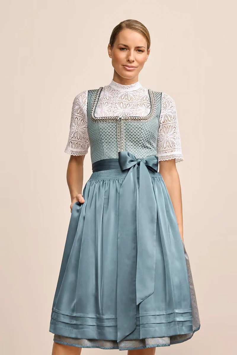 Kruger Long Dirndl 2pcs. 70cm "Orly" turquoise