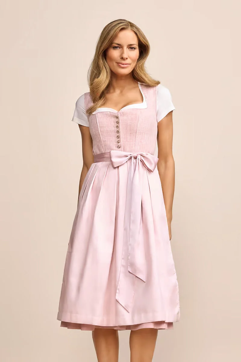 Kruger Madelen Long Dirndl, Pink — 70cm 2pc Set