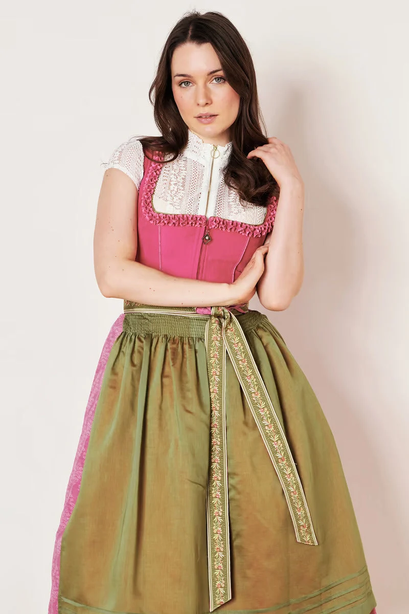 Kruger Leevke Long Dirndl, Red — 70cm 2pc Set