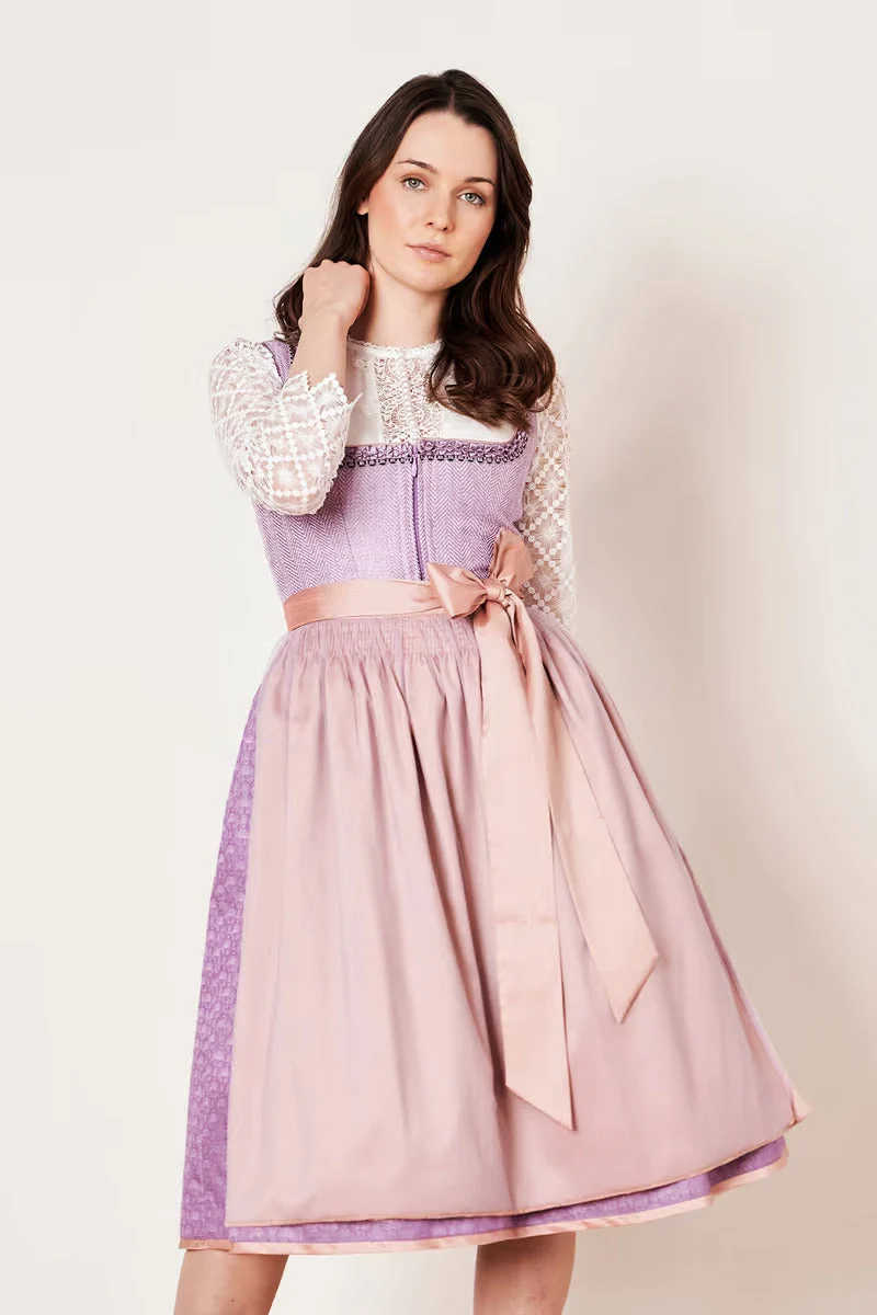 Kruger Long Dirndl 2pcs. 70cm "Amaya" purple (38,50)