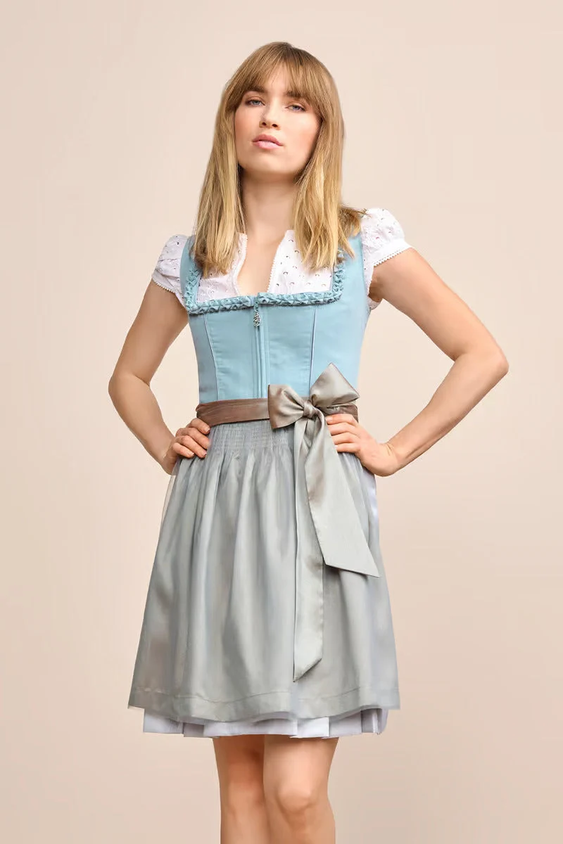 Kruger Mini Dirndl 2pcs. 50cm "Emmeline" blue (34)