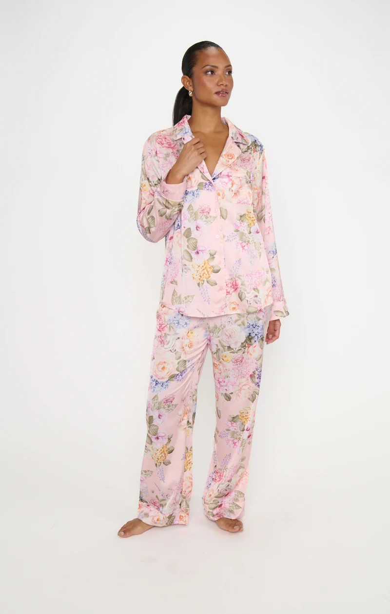 Classic PJ Set ~ Powder Pink Blooms