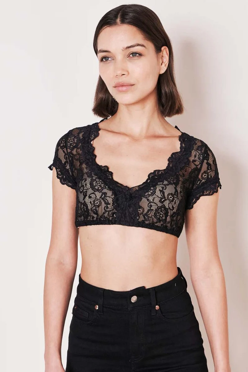 Dirndlbluse Carina schwarz