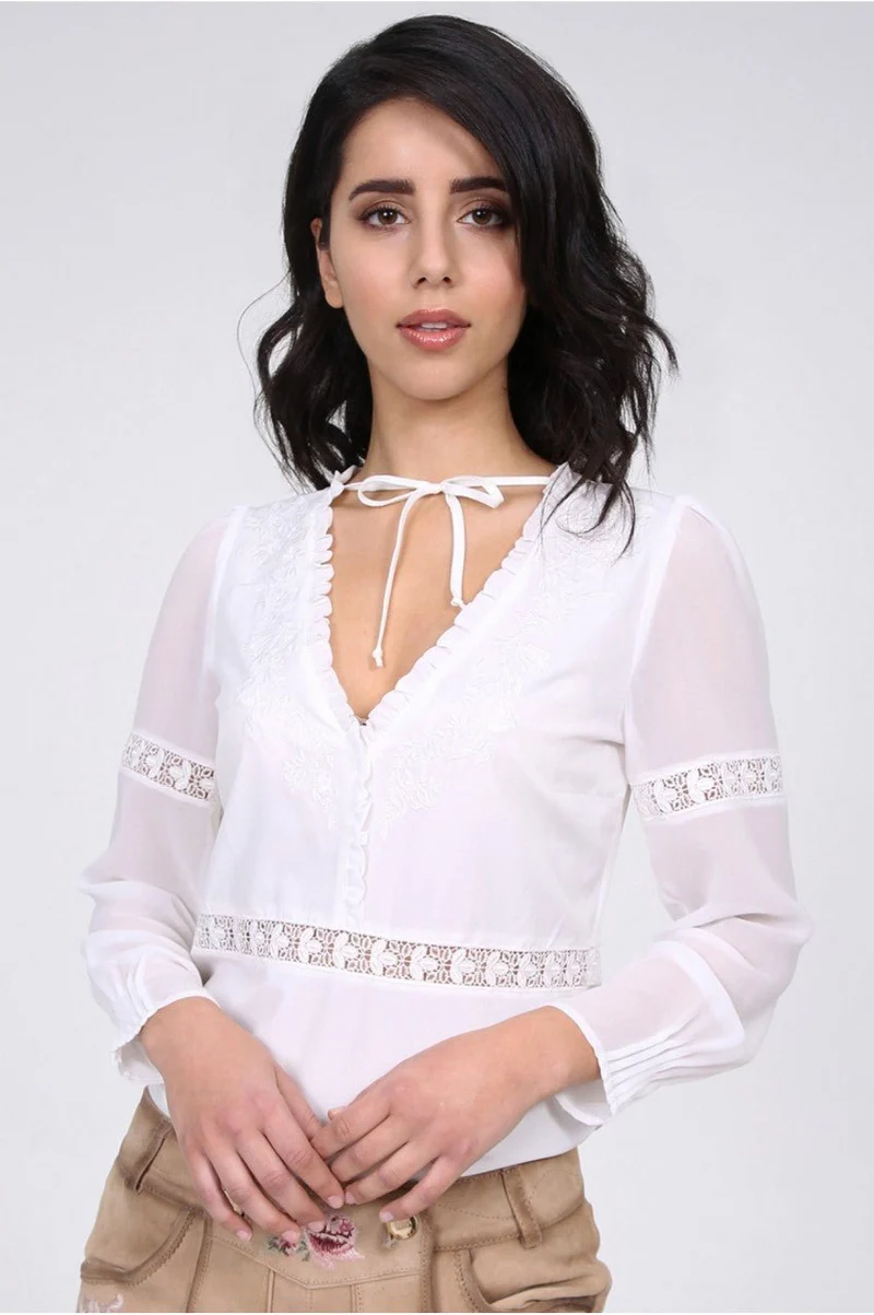 Trachtenbluse Fine ecru