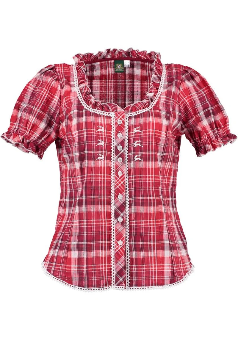 Damenbluse Brigitte rot
