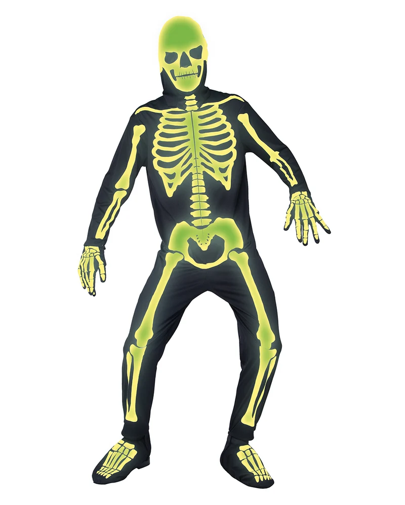 Leuchtender Skelett Jumpsuit