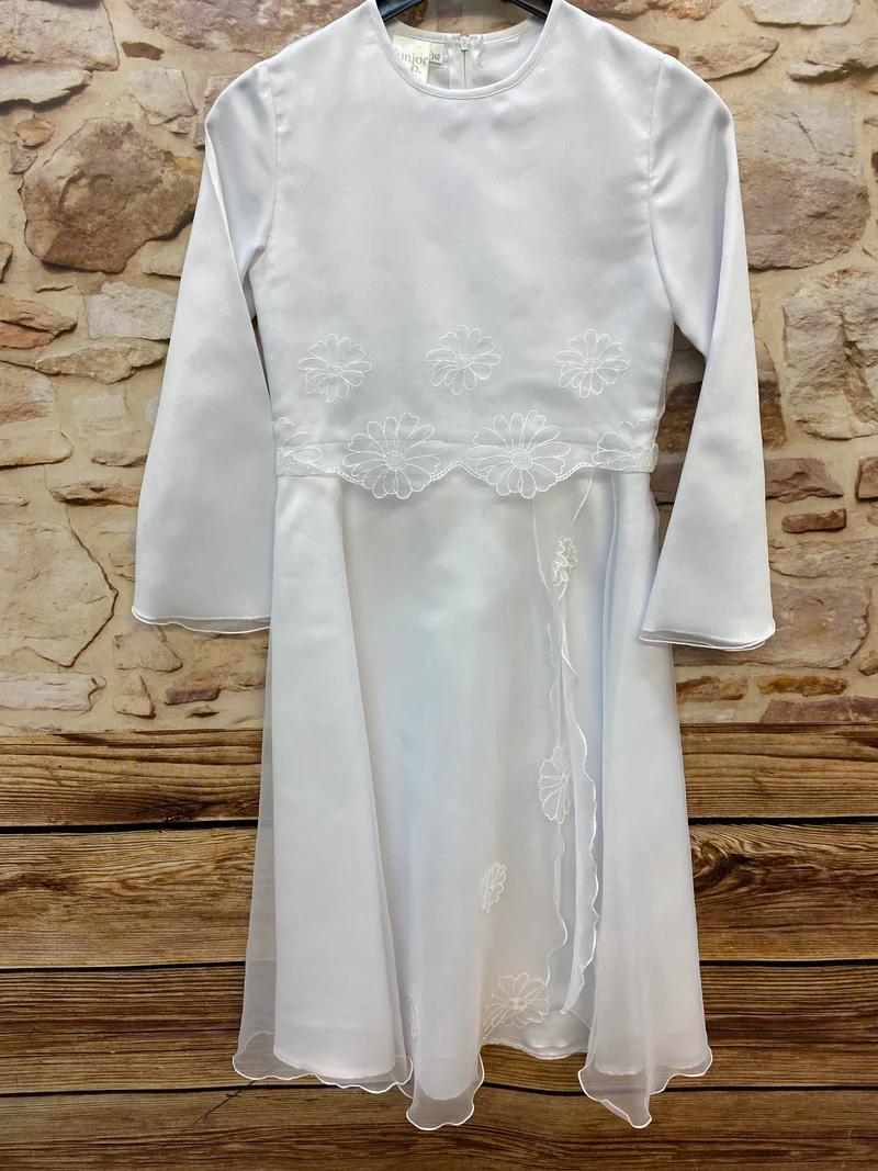 Kommunionkleid weiß – ungetragen – Gr. 140