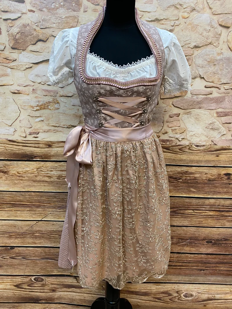 Dirndl, Bluse, Schürze – 3-teilig, Größe 36