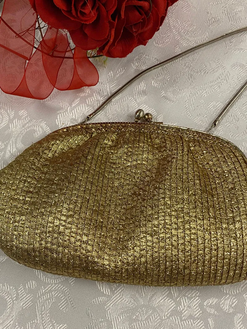 Vintage Abendtasche Gold – 1960er Jahre