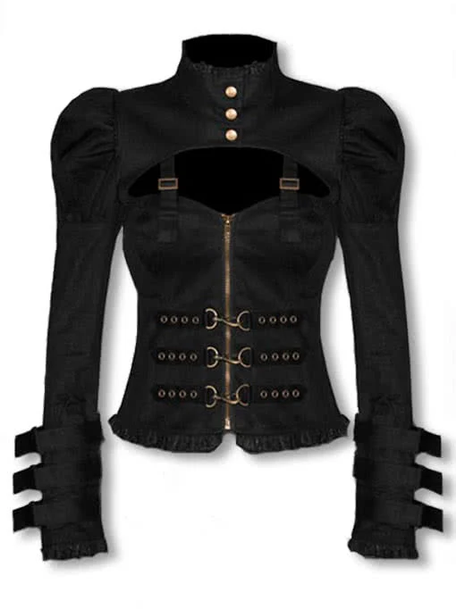Steampunk Jacke schwarz