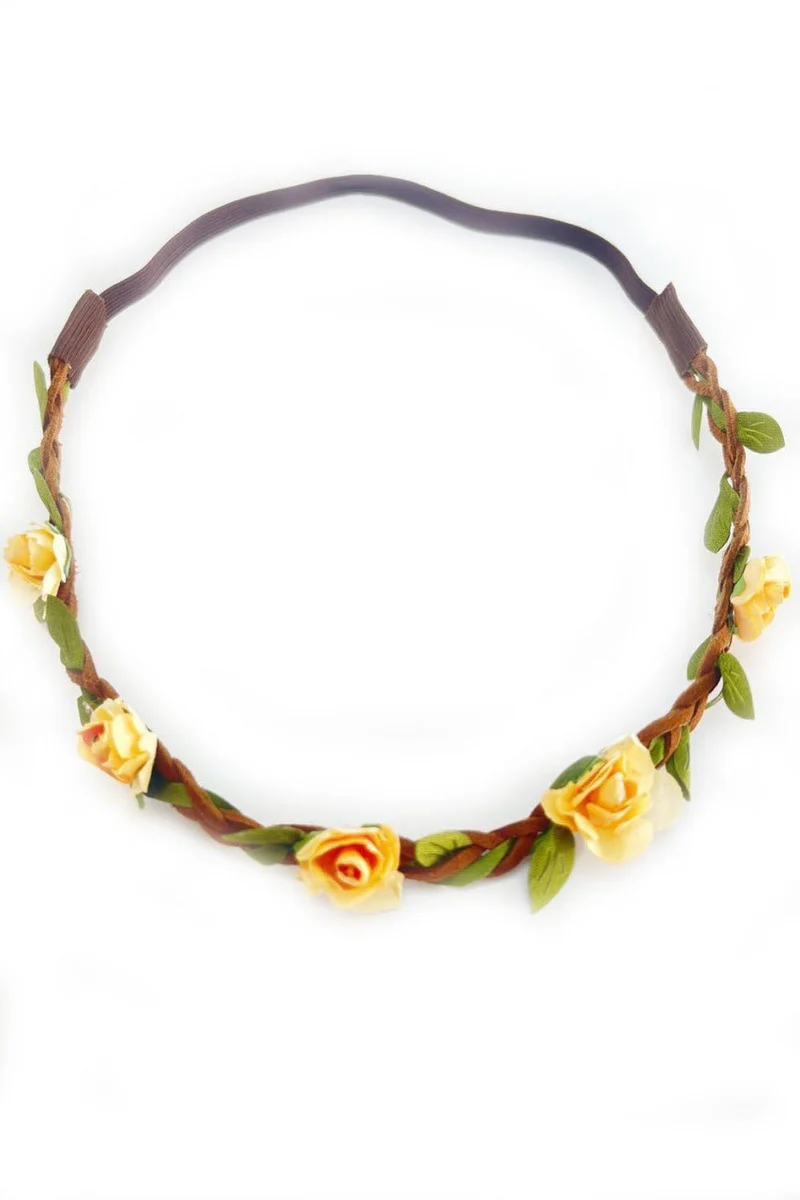 Filigranes Haarband mit kleinen gelben Blüten